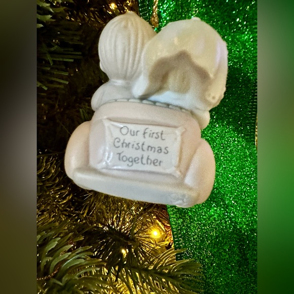 1990 Enesco Precious Moments Wedding Ornament - White and Cream - Picture 7 of 14